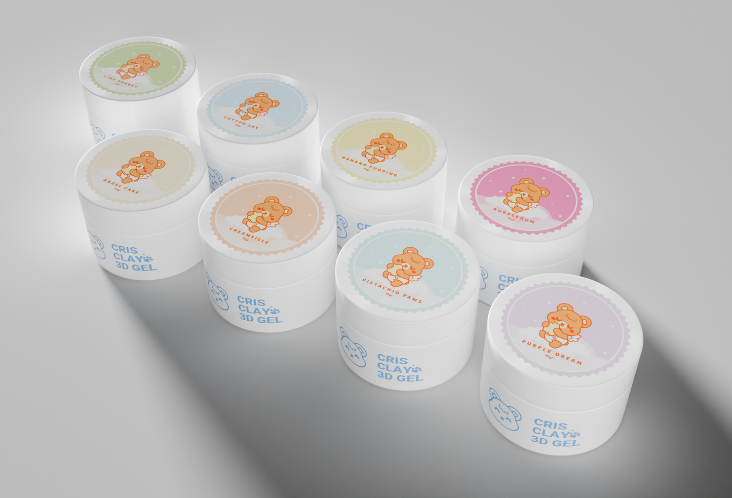 CRIS CLAY • PASTEL 3D GEL COLLECTION 10g