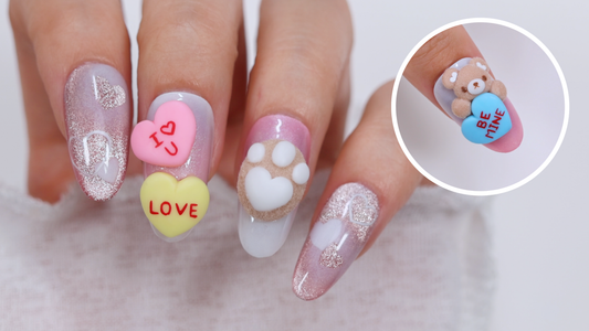 3D Valentine’s Day Nail Art Tutorial by Getpressed.nailsbyc