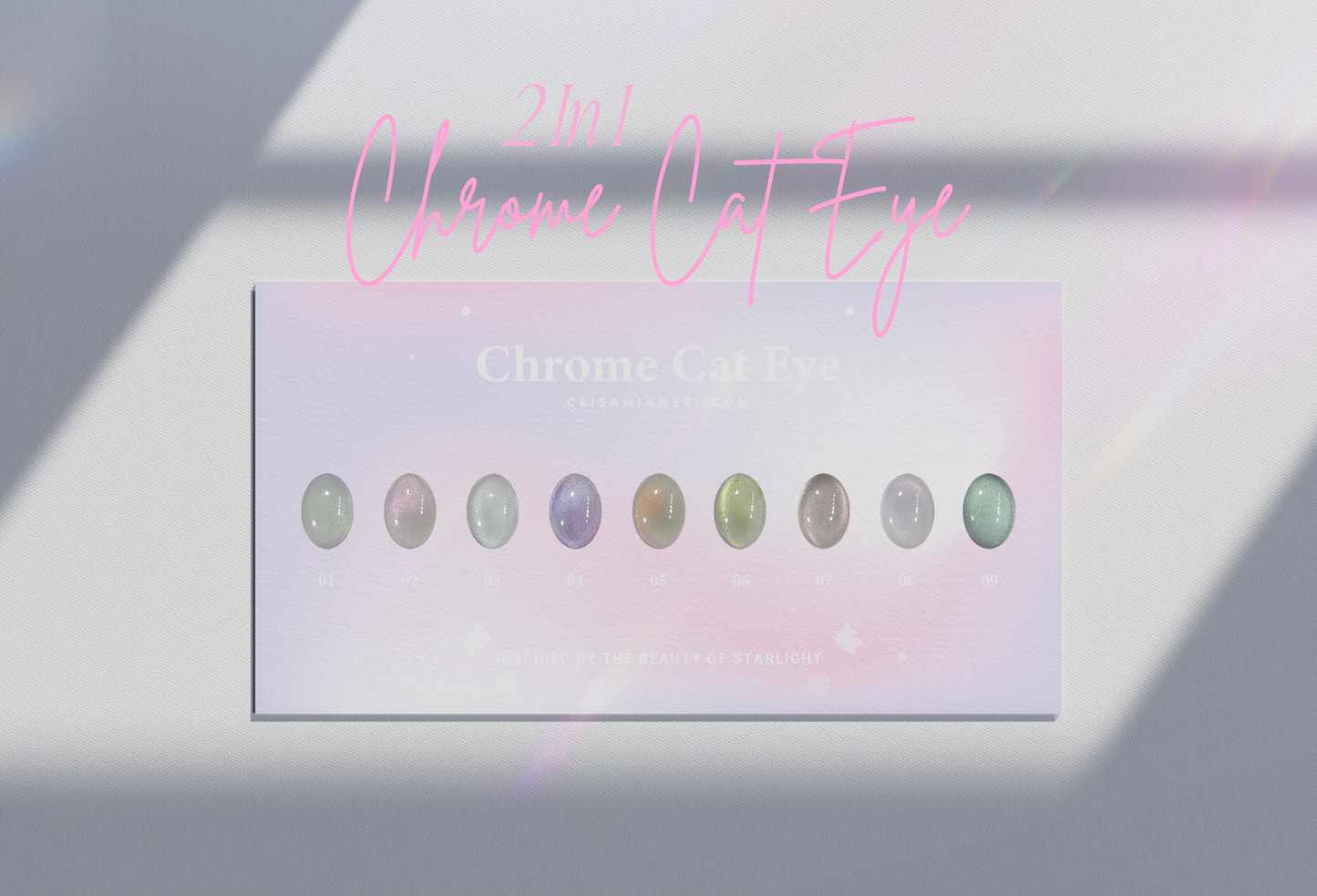 Chrome Cat Eye Collection – 9 x 0.3 g (Made in Korea)