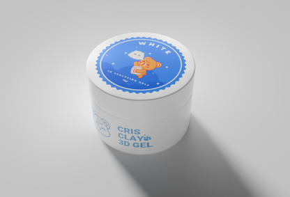 White 3D sculpting and molding gel for 3D nail art – Cris Clay