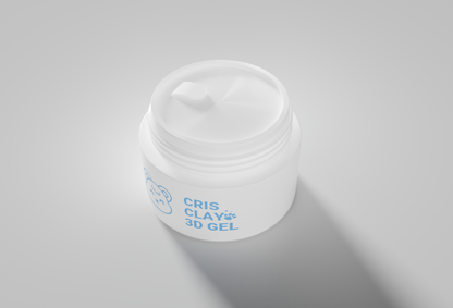 Open jar of Cris Clay  3D Sculpting & Molding Gel – thick non-sticky gel for detailed 3D nail art