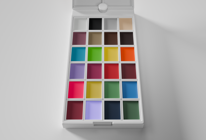 Open Pat Art Gel Palette with 24 gel colors – airbrush alternative for ombré and detailed nail art
