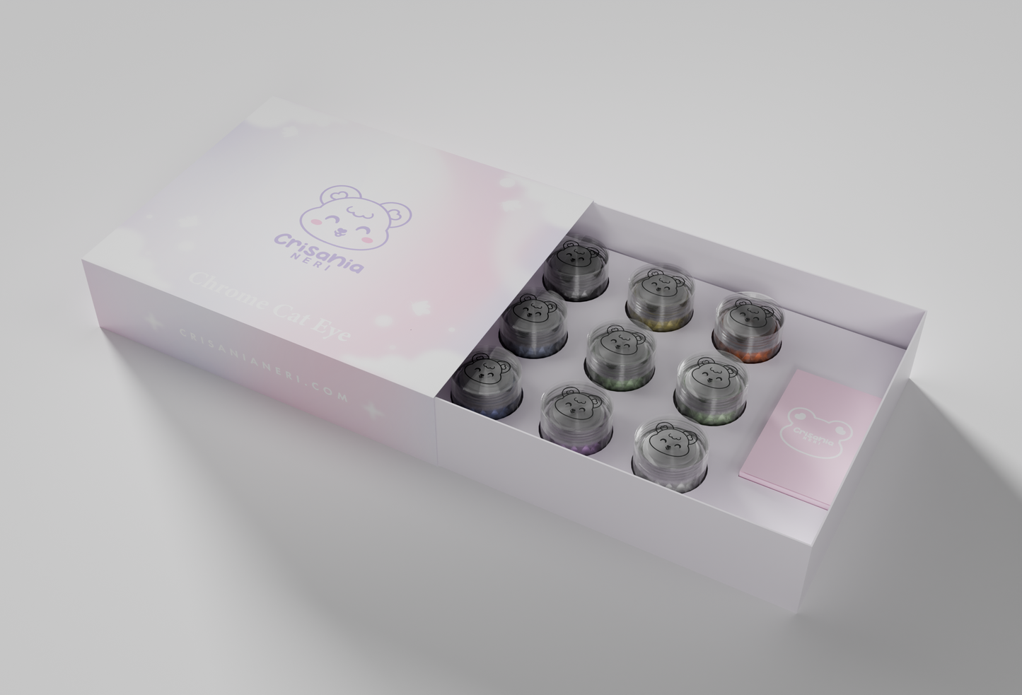 Chrome Cat Eye Collection – 9 x 0.3 g (Made in Korea)