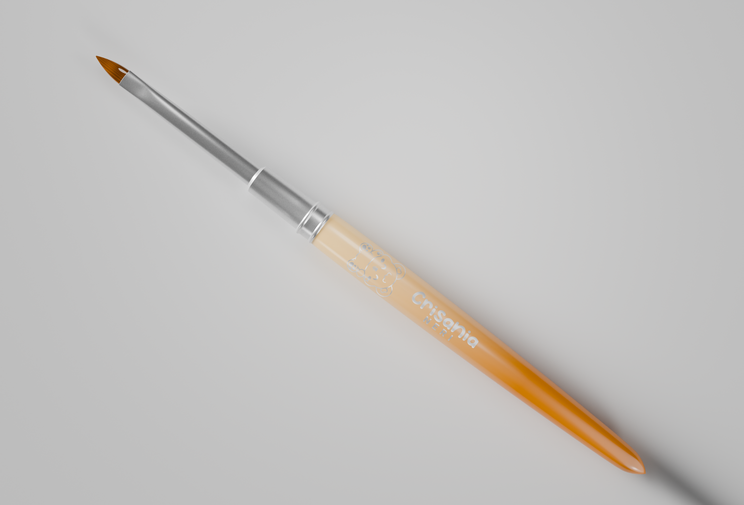 3D sculpting brush with ergonomic handle for nail art gels